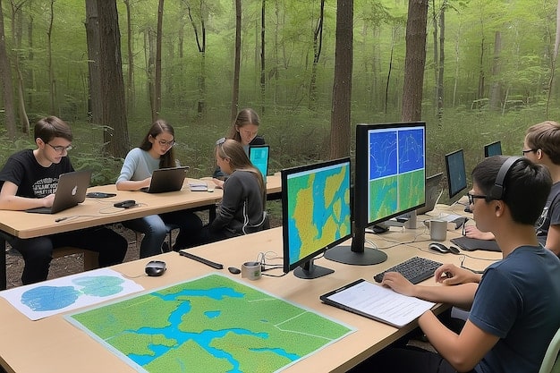A student presenting their coding project during a bootcamp demo day event, showcasing a functional web application to a panel of potential employers.