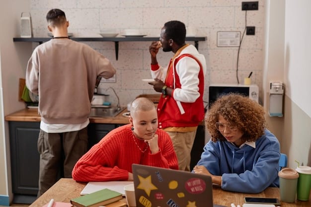 A classroom scene with diverse students engaged in teamwork, emphasizing the importance of collaborative learning and the Common Core Standards' impact on classroom dynamics.
