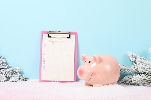 A piggy bank with coins next to a calendar marked with a target date for saving a down payment.