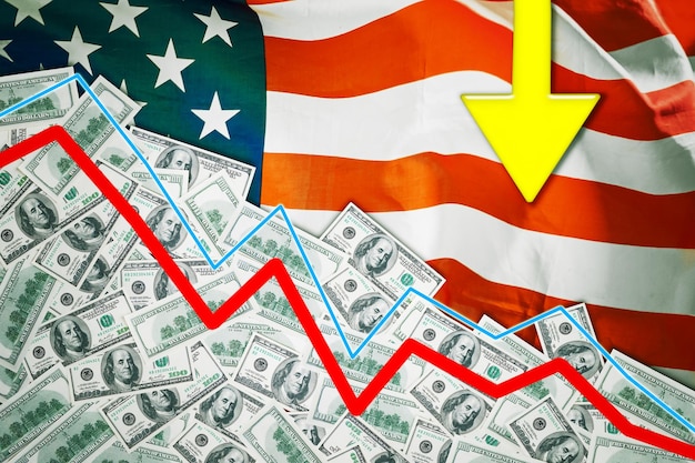 A graph depicting the projected US national debt over the next decade, with lines showing potential scenarios under the new debt ceiling agreement.
