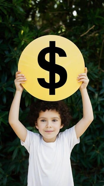 A close-up shot of U.S. currency being placed in a child's hand, subtly conveys the potential financial benefits of the expanded Child Tax Credit for families.