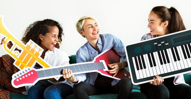 A collage of images showing various extracurricular activities: a student playing a musical instrument, another leading a volunteer project, and a third participating in a science experiment.
