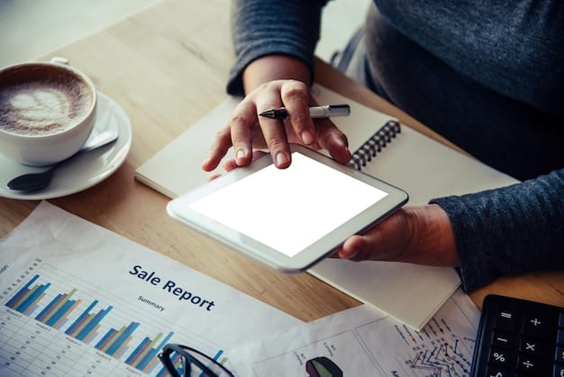 A visual representation of a person planning their finances with a tablet, showing graphs and charts depicting savings, investments, and debt management.