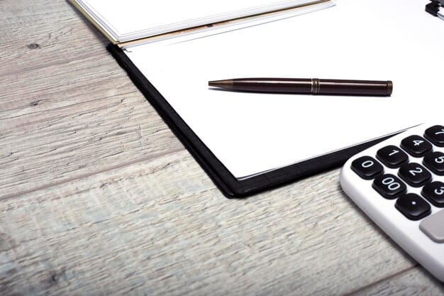 A close-up shot of a calculator and a pen lying on top of a financial document. The image is sharp and focused, highlighting the importance of careful calculation and planning.