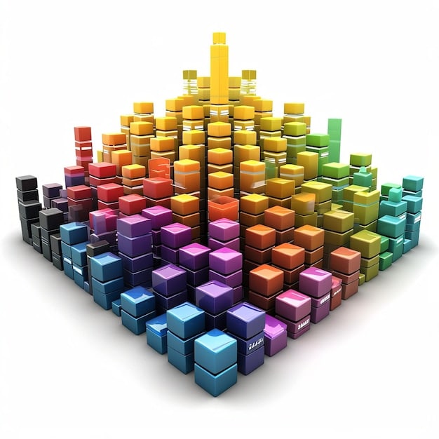 An image showing a set of building blocks, each labeled with different asset classes (stocks, bonds, mutual funds), stacked together to form a stable tower, representing diversification.